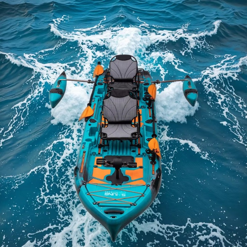 Fishing Kayak Paddle - เรือคายัคแบบพาย 2 ที่นั่ง 3 โมดูล ป้องกันน้ำเข้า
