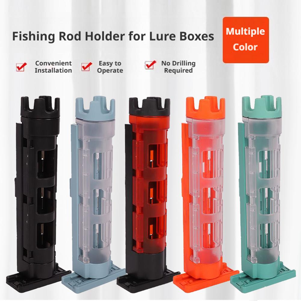 Fishing Kayak Crate - ขาตั้งคันเบ็ดแบบถอดได้ ที่ยึดคันเบ็ด ABS แบบพกพา สำหรับใส่ในถัง กล่องอุปกรณ์ตกปลา